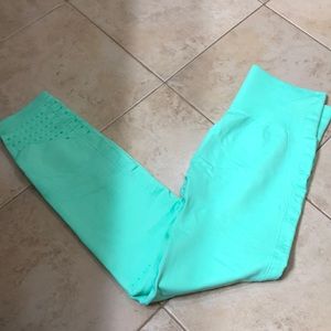 Light-bright Green Gym Shark legging-Size Large